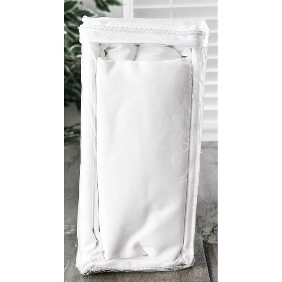 My Pillow Split King White 250 Thread Count Percale Cotton 5 Piece Sheet Set - Picture 3 of 5